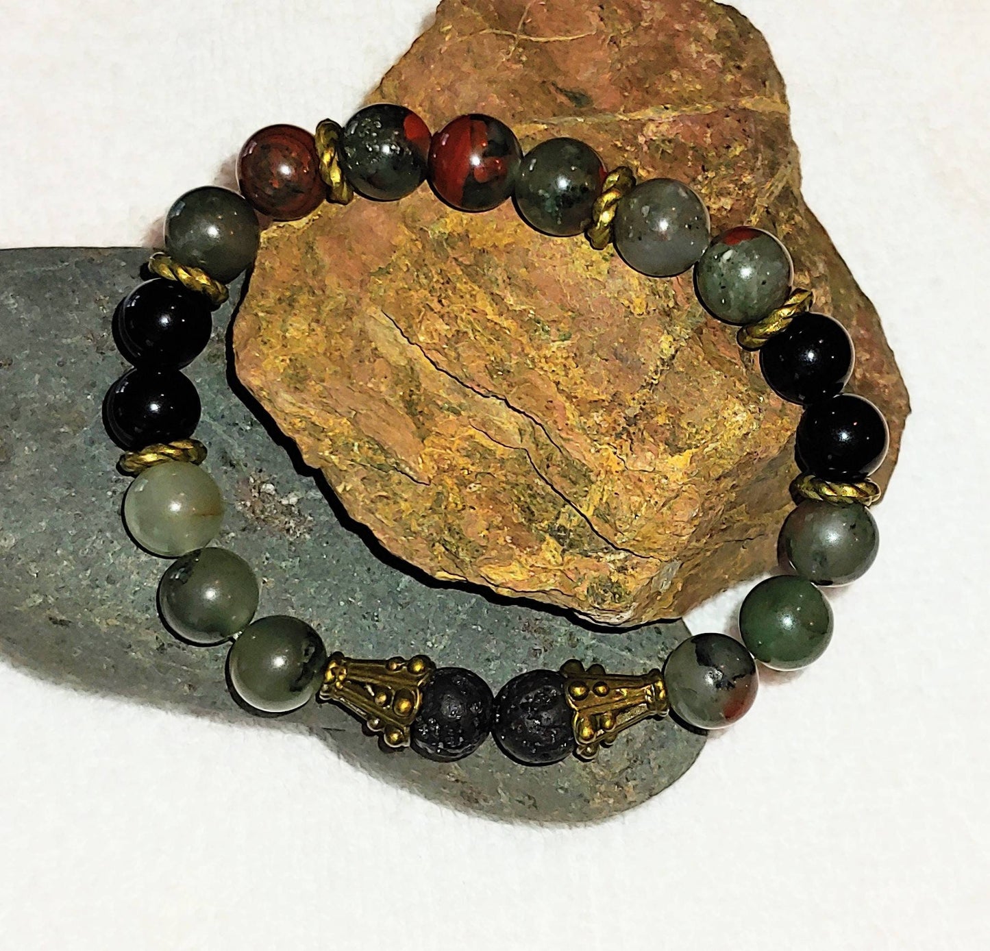 GEMSTONE COURAGE/PROTECTION 8mm bracelet,unisex bracelet,gift woman or man,graduation gift