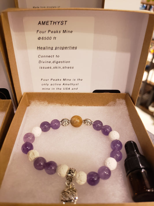 A Special Feature- Wear Arizona Gemstone Bracelet- AMETHYST