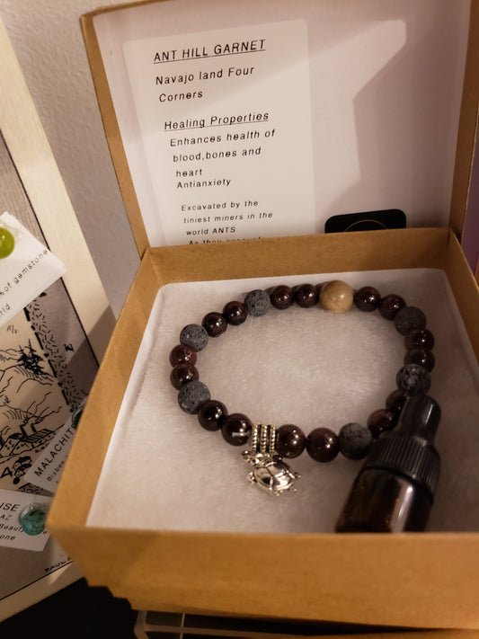 A Special Feature- Wear Arizona Gemstone Bracelet- ANT HILL GARNET
