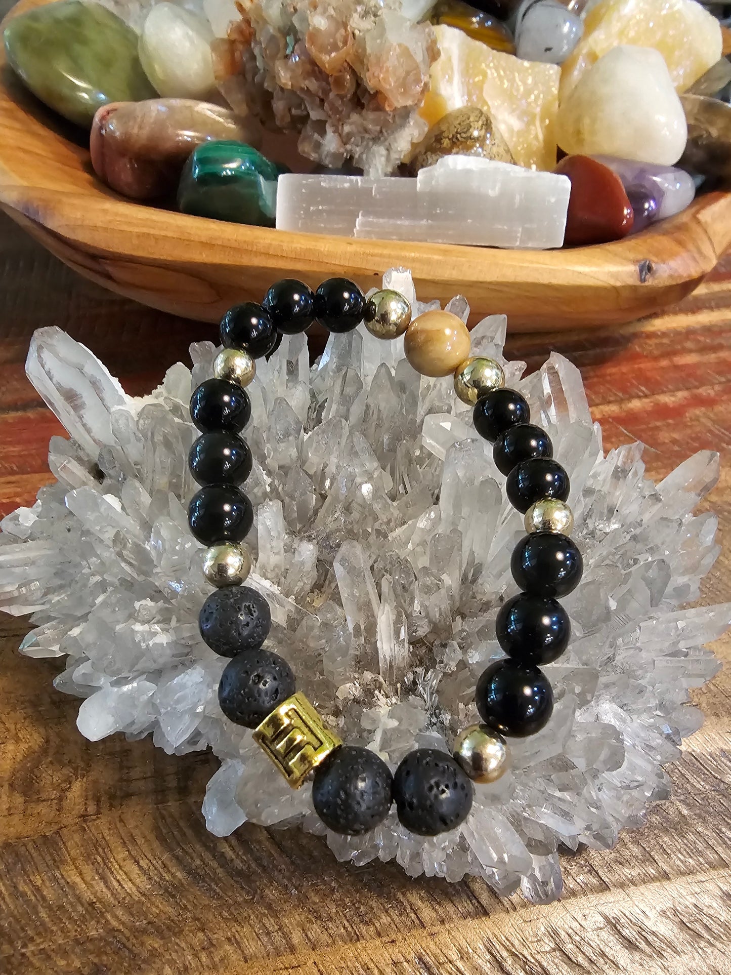 Wear Arizona Gemstone Bracelet- APACHE TEARS OBSIDIAN