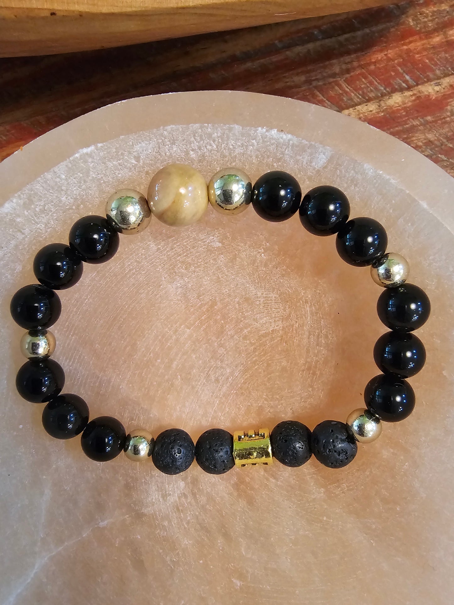 Wear Arizona Gemstone Bracelet- APACHE TEARS OBSIDIAN