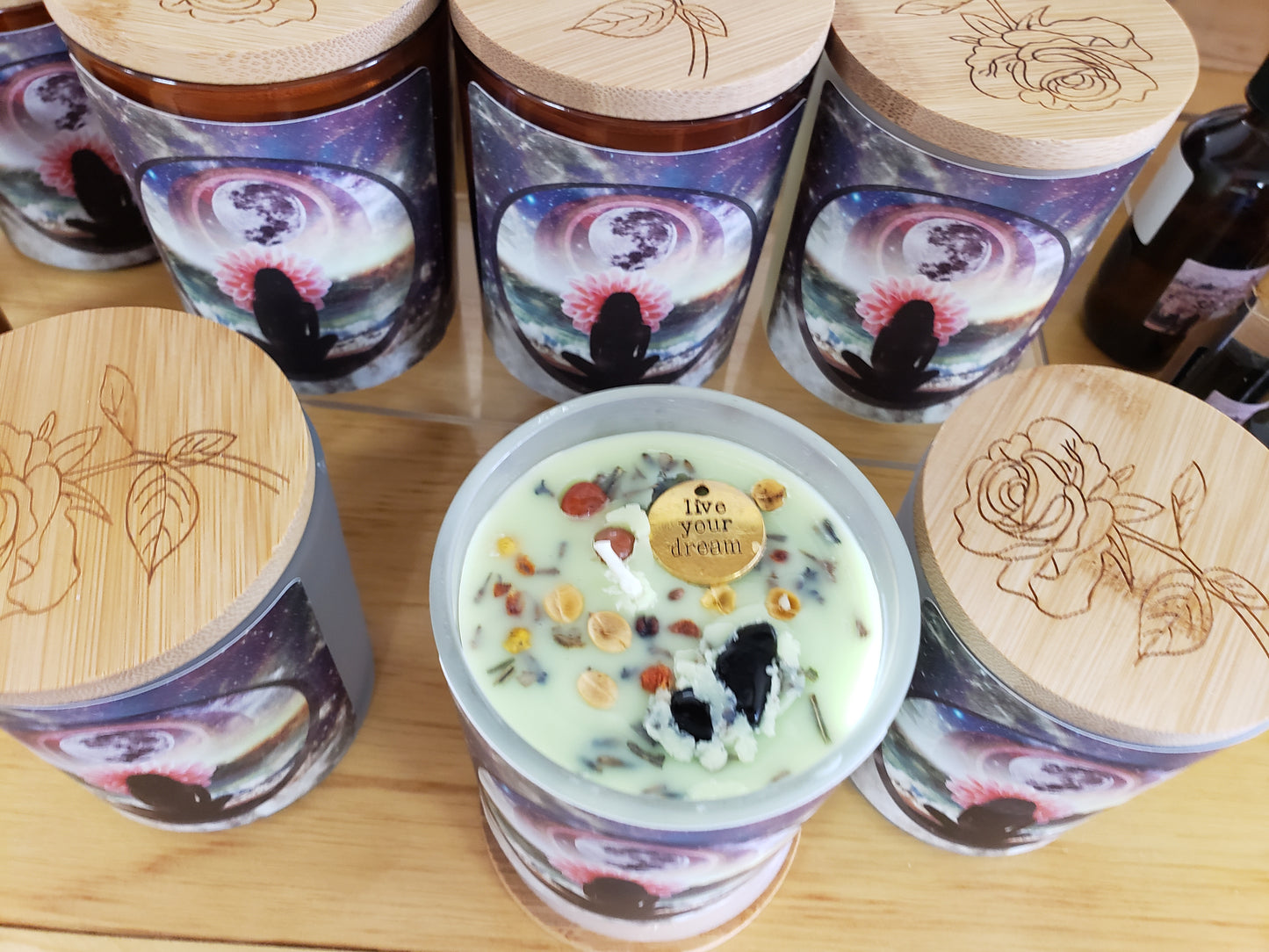 CANDLE Soy Hand-Poured Candle- Intention Prayer/Meditation