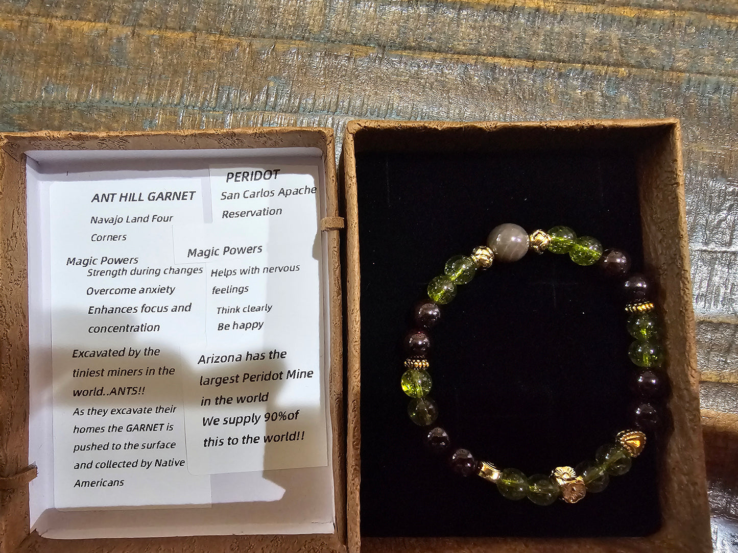 Wear Arizona Gemstone Bracelet-KIDS LINE- PERIDOT