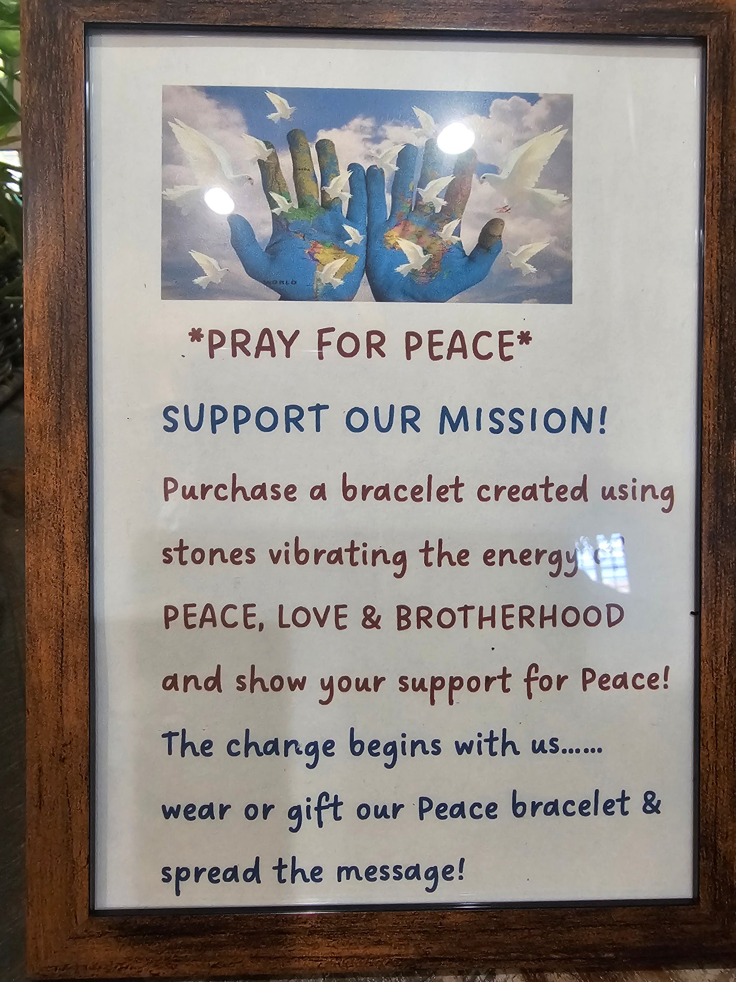 A Special Feature- PEACE Gemstone Bracelet