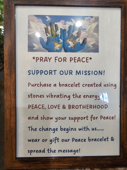 A Special Feature- PEACE Gemstone Bracelet