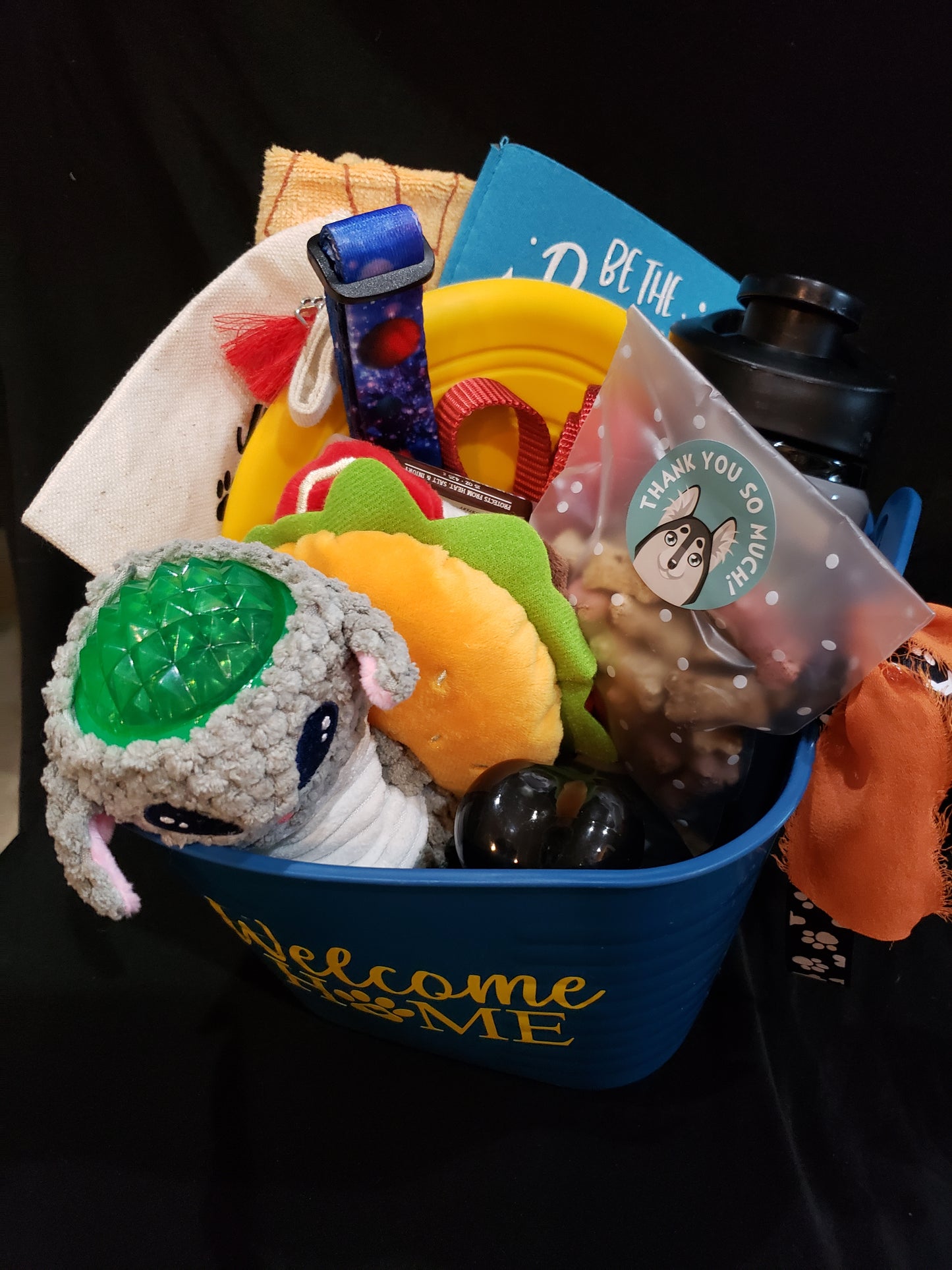 DOGS RULE! PET Themed Basket-WELCOME HOME, YOUR ADOPTED!