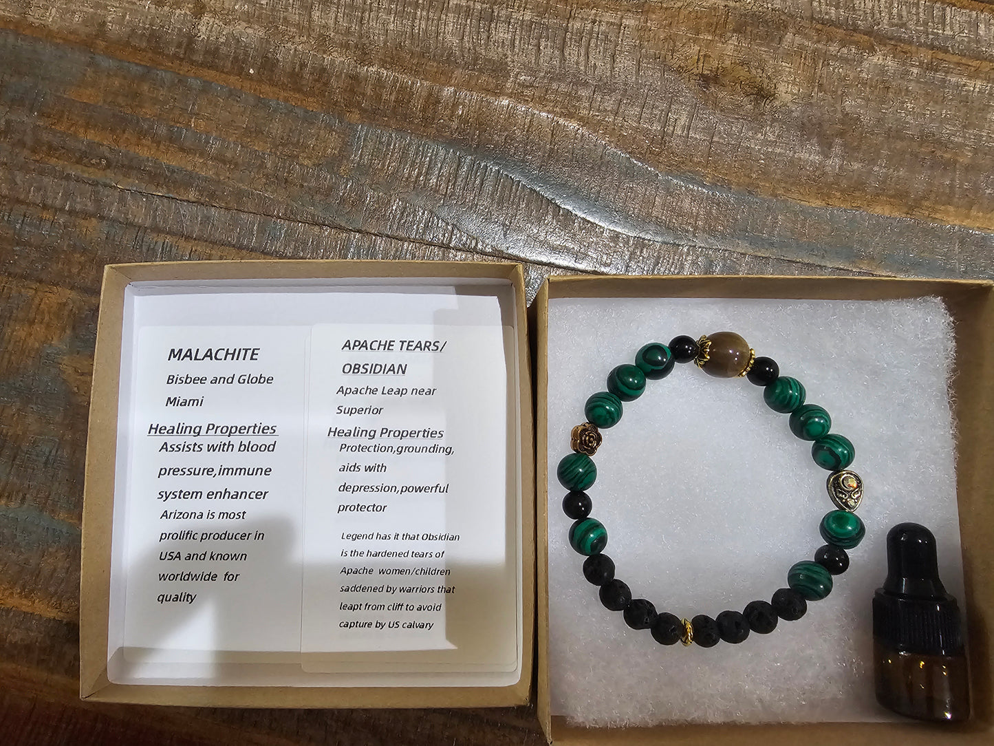 Wear Arizona Gemstone Bracelet- APACHE TEARS OBSIDIAN