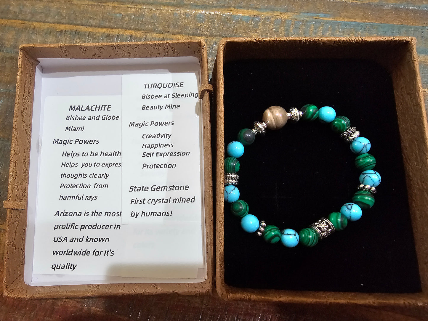 Wear Arizona Gemstone Bracelets-KIDS LINE-MALACHITE