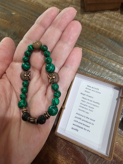 Wear Arizona Gemstone Bracelets-KIDS LINE-MALACHITE