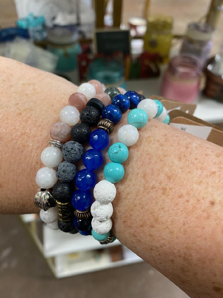 GEMSTONE-MOONSTONE/SAPPHIRE Gemstone Bracelets