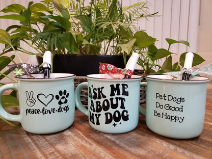 DOGS RULE! PET Dog Pup Cup Set- Chalk Board Design