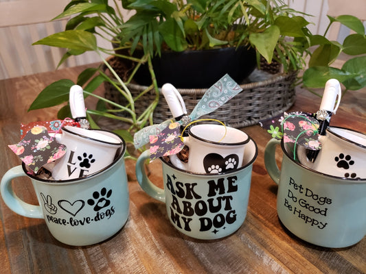 DOGS RULE! PET Dog Pup Cup Set- Chalk Board Design