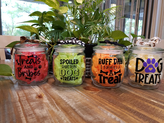 DOGS RULE! PET- Glass Treat Jar