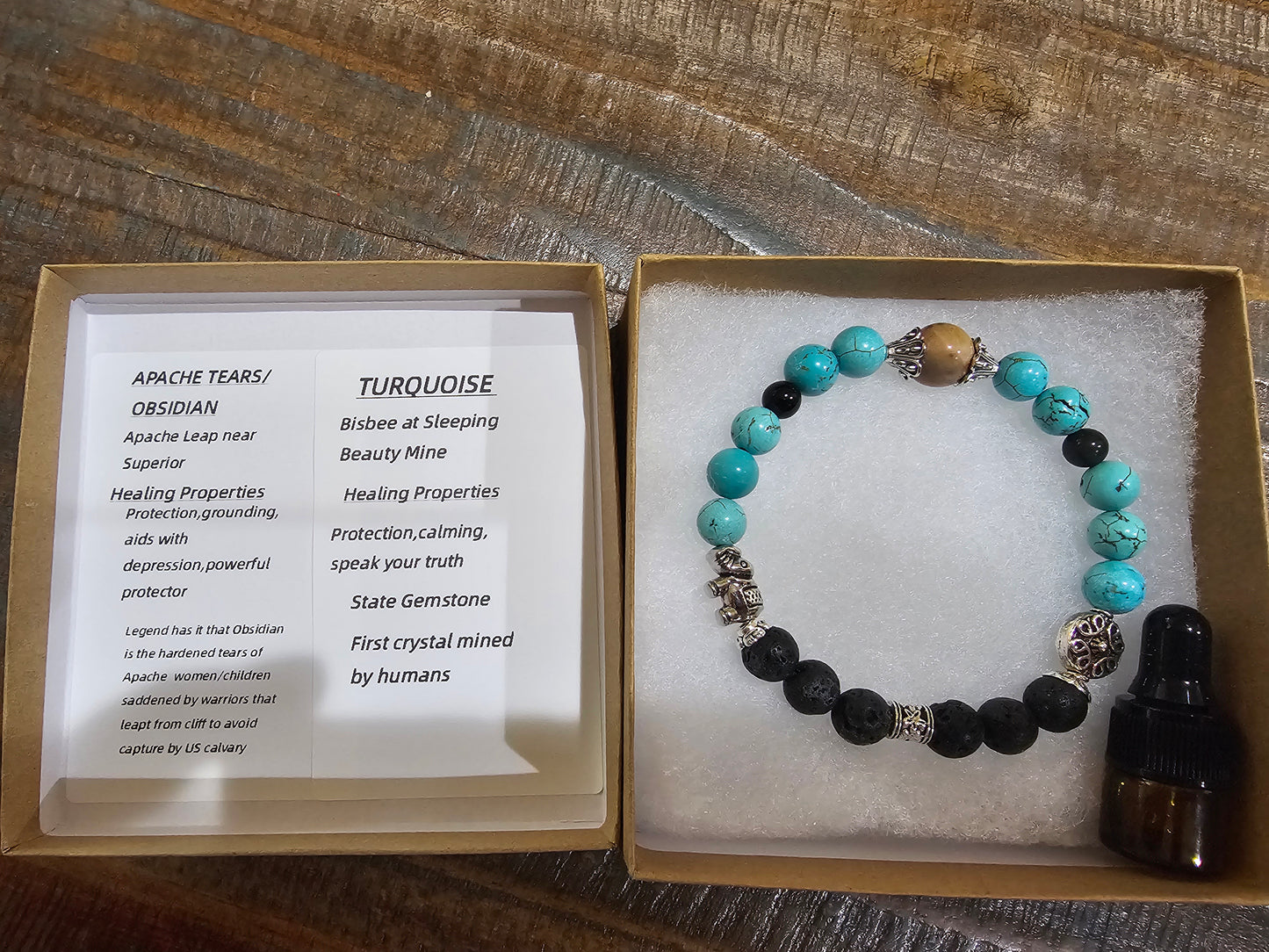 Wear Arizona Gemstone Bracelet- APACHE TEARS OBSIDIAN