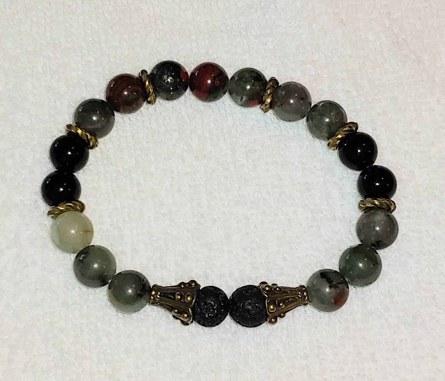 GEMSTONE COURAGE/PROTECTION 8mm  bracelet,unisex bracelet,gift woman or man,graduation gift