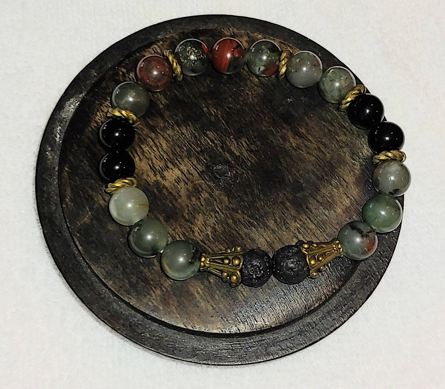 GEMSTONE COURAGE/PROTECTION 8mm  bracelet,unisex bracelet,gift woman or man,graduation gift