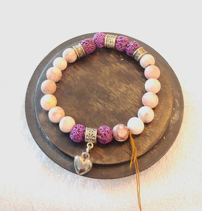 GEMSTONE GRATITUDE Natural crystal bracelet,Tranquility zebra jasper 8mm beaded bracelet,mothers day gift,gratitude gemstone jewelry,courage bracelet