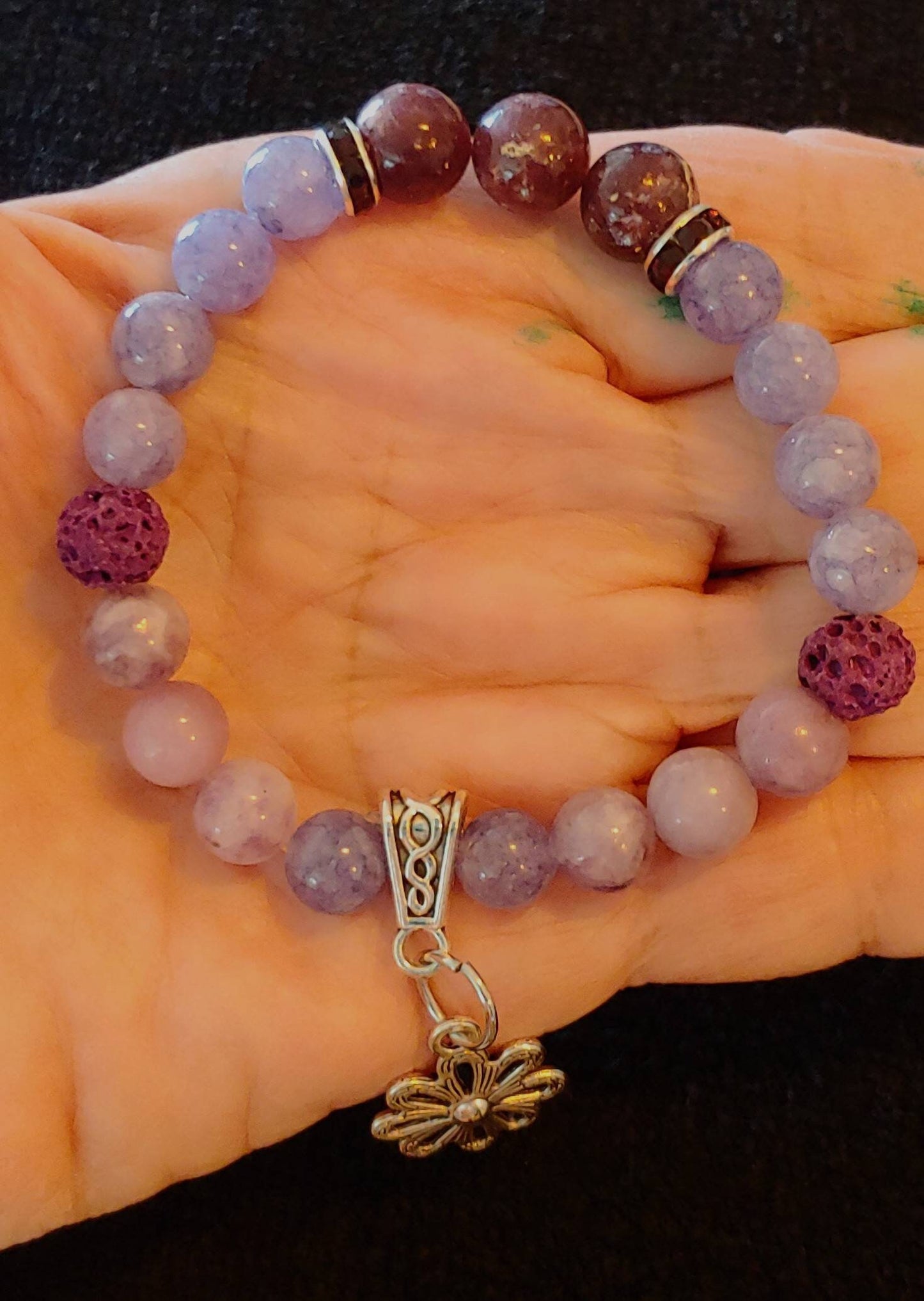 GEMSTONE MOTHER genuine crystal bracelet or tanzanite healing 8mm beaded ,graduation gift healing crystals bracelet,connect with spirit guides