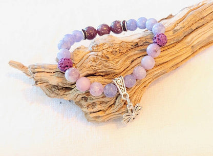 GEMSTONE MOTHER genuine crystal bracelet or tanzanite healing 8mm beaded ,graduation gift healing crystals bracelet,connect with spirit guides