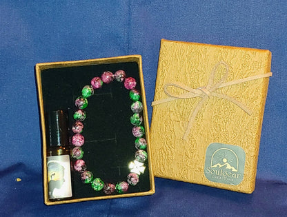 BUNDLE DREAMS KIT Genuine 8mm crystal bracelet with essential oil blend for joy. Give the gift of JOY, help DREAMS come true for your loved one!